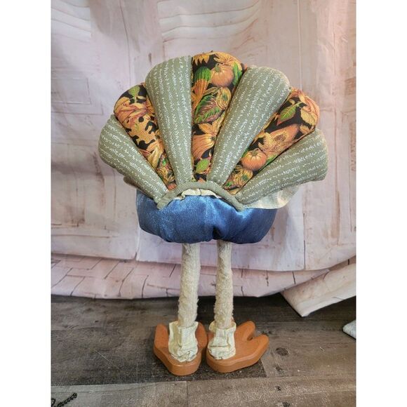 Tall Thanksgiving turkey plush Decor figure fall autumn - Picture 5 of 7